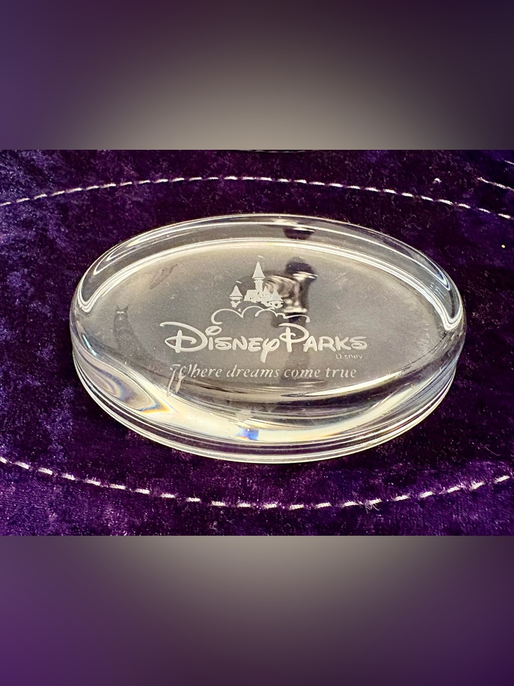 Disney exclusive park product Disney Parks “Where Dreams Come True" paperweight